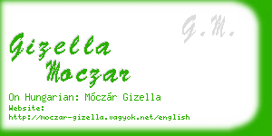 gizella moczar business card