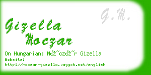 gizella moczar business card